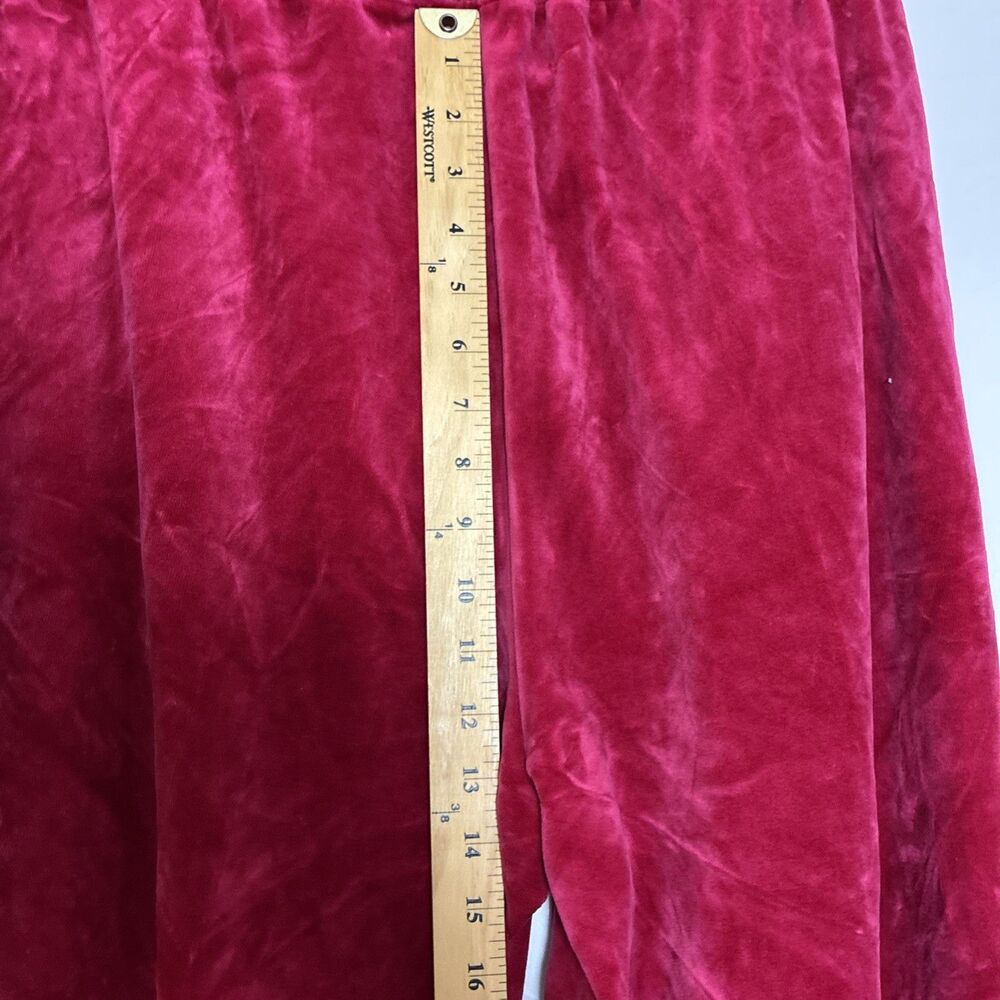 NEW Liz Claiborne Red Luxe Velour Pants Wide Leg Casual Holiday Womens Plus 2X - Picture 11 of 15